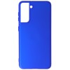 Husa Samsung Galaxy S21 Plus, SIlicon Catifelat cu interior Microfibra, Albastru Electric